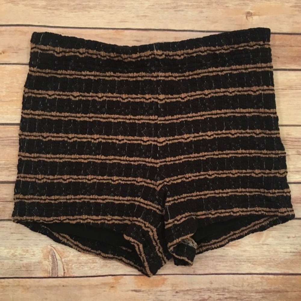 Free people black and brown knit shorts